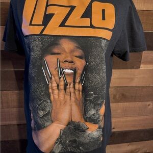 Lizzo Black and Orange Graphic T-Shirt